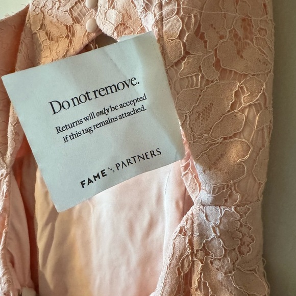 NEW Fame and Partners The Babe Dress Gown Lace Pink Size US 2 NWT - Picture 5 of 7